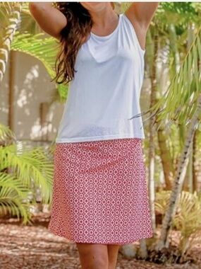 RipSkirt Hawaii Length 2 Wrap Skirt size Medium in Red Circle Dot